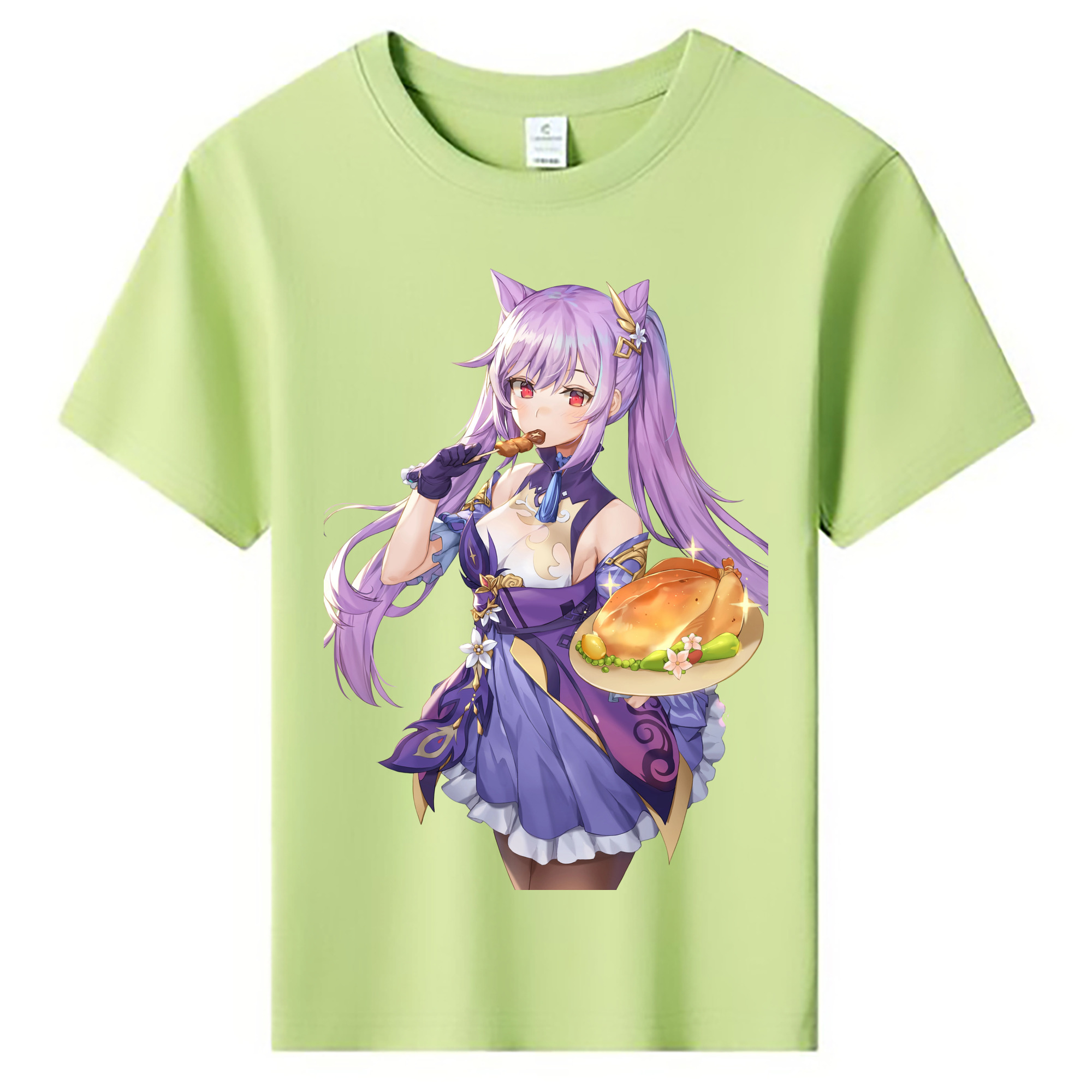 げんし神 刻晴 こくせい genshin Kokusei 綿100％キッズTシャツ（フロントプリント）